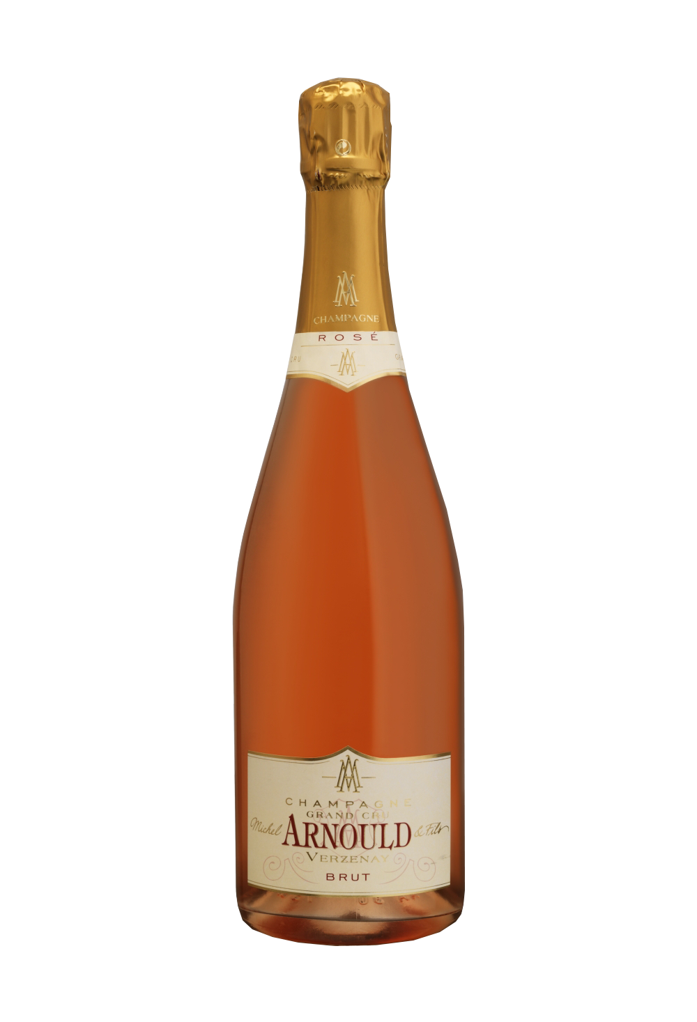 Игристое вино розовое экстра брют. Champagne e.Michel Brut Rose.